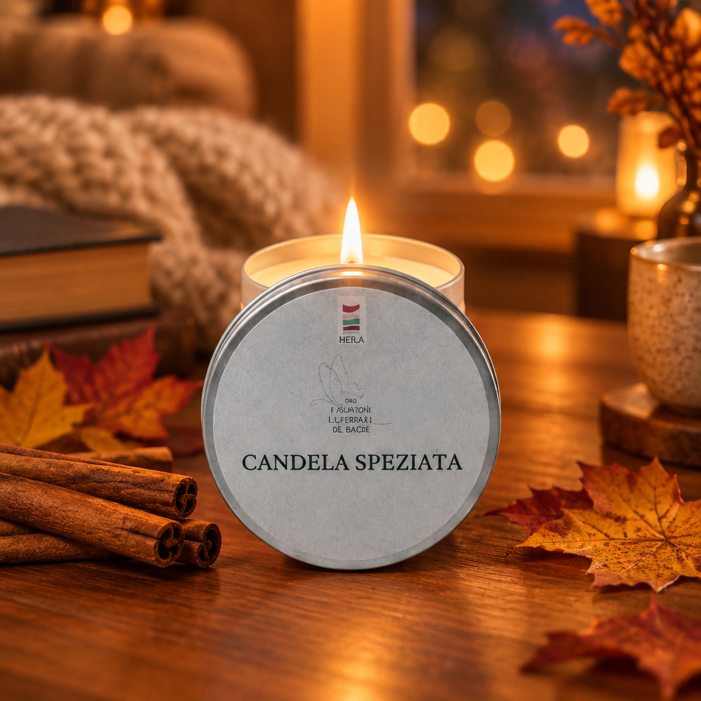 Candela Aromatica Speziata accesa
